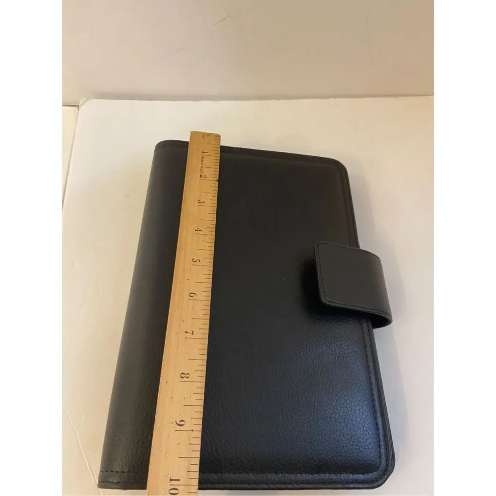 Franklin Covey 365 agenda book black leather 7x10”‎ 2002 Planner